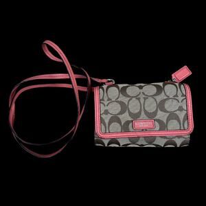 Coach Signature Avery Mini Crossbody Bag | Coral and Tan